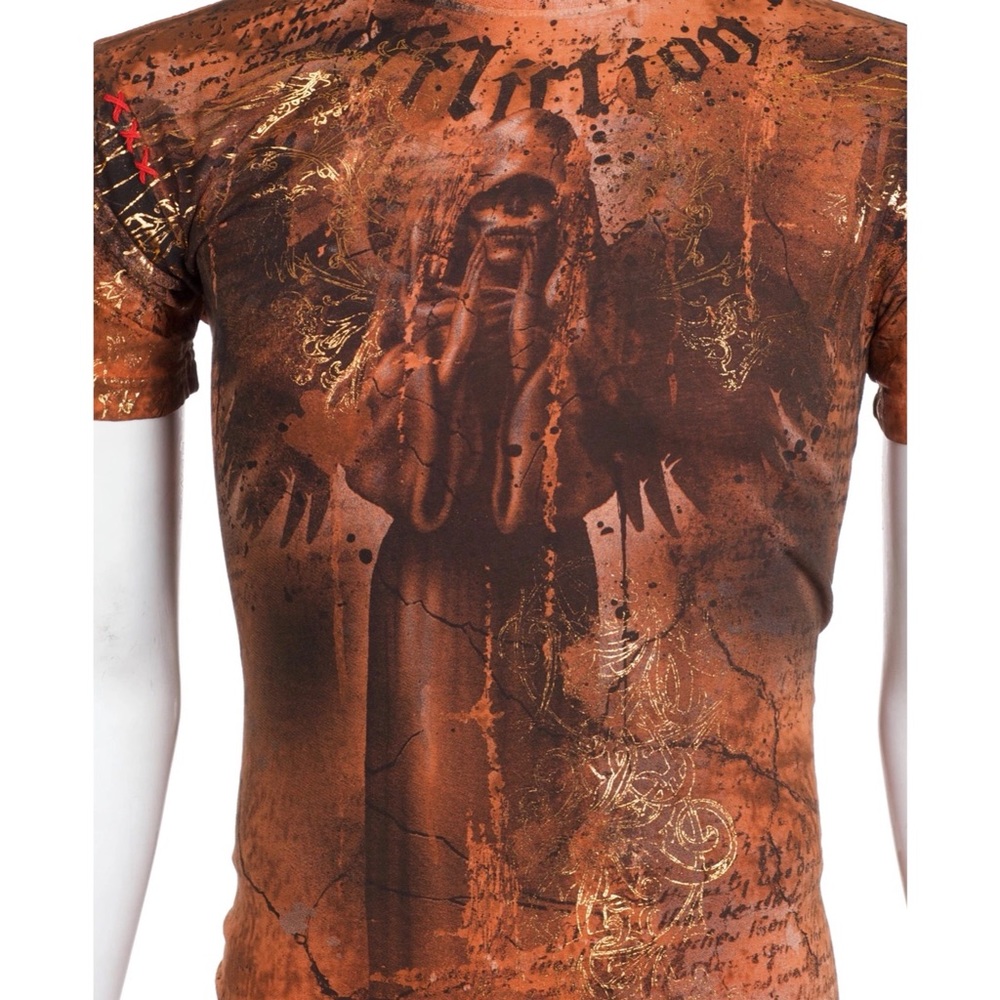 AFFLICTION Men's Short Sleeve T-Shirt FLOATING - Picture 5 of 8